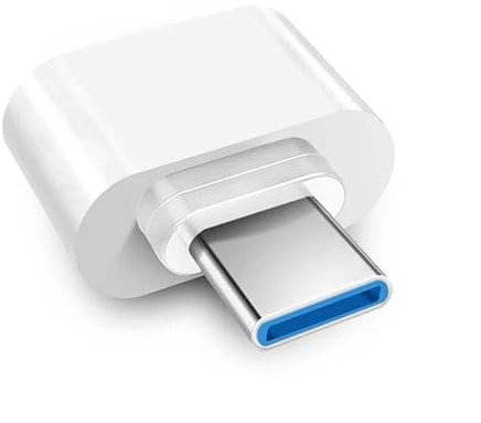 White Type C To USB Adapter 3.0 USB-C 3.1 Male OTG A Female Data Connector Converter, Compatible with iPad Air 4th Gen, iPad Mini 6th gen, iPad Pro, iPhone 16, iPhone 15