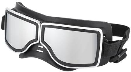 Sonnenbrille für Hunde, Brille für Haustiere, Sonnenbrille für Hunde, mit komfortablem Rahmen, verstellbare Riemen, Motorradbrille für Hunde, winddicht, beschlagfrei, wasserdicht
