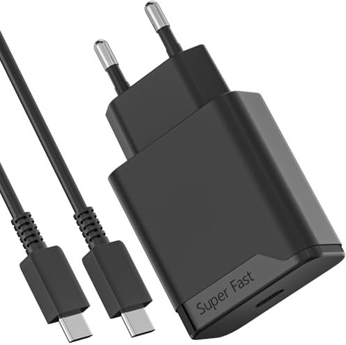 Xwartre 25W Chargeur Rapide USB C Compatible avec Samsung Galaxy S25 S24 S21 S23 A22 S22 S24 FE S20, A06 A05 A16 A15 A56 A55 A54 A36 A34 Téléphone Prise Secteur USB C Adapteur avec Câble 1.5M