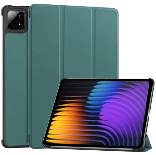 YjkjYii Coque pour Xiaomi Pad 7/Xiaomi Pad 7 Pro 11.2 Pouces 2025 Tablette Cover,Housse de Protection en Cuir PU Étui avec Fonction Support pour Xiaomi Pad 7/Xiaomi Pad 7 Pro 11.2 Pouces 2025-Green