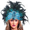 Damen Samba Kopfschmuck Federschmuck Karneval Fasching Mottoparty Federkopfschmuck Brasilien Feder Haarschmuck Frauen Festival Burlesque Kopf Schmuck Stirnband Karneval Kostüm Damen 2025