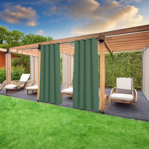 Home Tresor - Tenda Gazebo da Esterno Ombreggiante e Resistente per Giardino Patio Balcone Pergolato Protezione Solare e Privacy, 140x290 cm - Verde