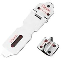 ATUMY Safes Edelstahl Vorhängeschloss Tor Haspe Klammer Tür 90 Grad Riegel Schloss Schuppen Riegel Haushalt Einbruch-Proof Tresor(2inch)