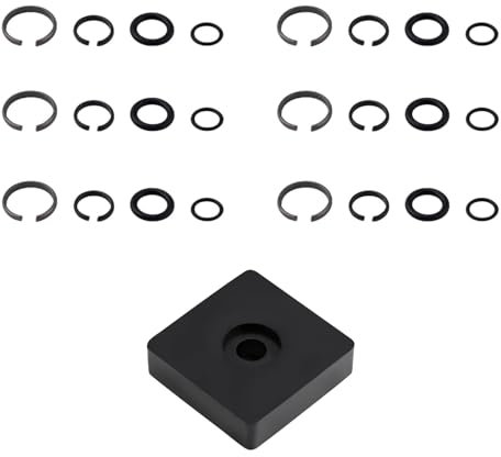 Xiciki 12PCS Impact Wrench Retaining Ring Kit, 6 Sets 3/8 & 6 Sets 1/2 Impact Friction Rings with O-Ring, Including Retainer Ring Anvil Install Tool Compatible with Milwaukee Impact Wrench