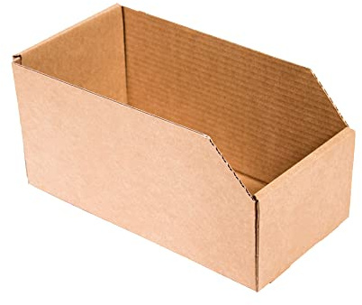 ONLY BOXES 10 Stück offene Aufbewahrungsboxen aus Pappe, Schublade, Tablett zur Aufbewahrung, Innenmaße 20 x 20 x 15 cm, Pappkorb, ideal für die Organisation