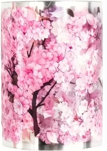 1pc Floral Washi Tape, Pink Flowers Pet Decorative Tape Stickers for Scrapbooking Journaling Journals Planners Diy Crafts Supplies