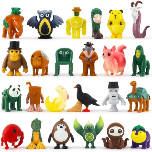 Dlishka Italian Brainrot Action Figures Set,Funny Collectible Figures for Kids & Adults,Tralalero Tralala-Inspired,Creative Shark,Monkey and More Toys,Safe Gifts for Fans Ages 6+ (B 24PCS)