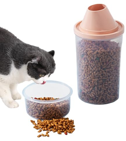 Nourriture pour animaux de compagnie Stockage hermétique - Récipient sec, distributeur de collations pour chiots | Pot de nourriture scellé pour animaux de compagnie de 1000 ml, boîte de rangement