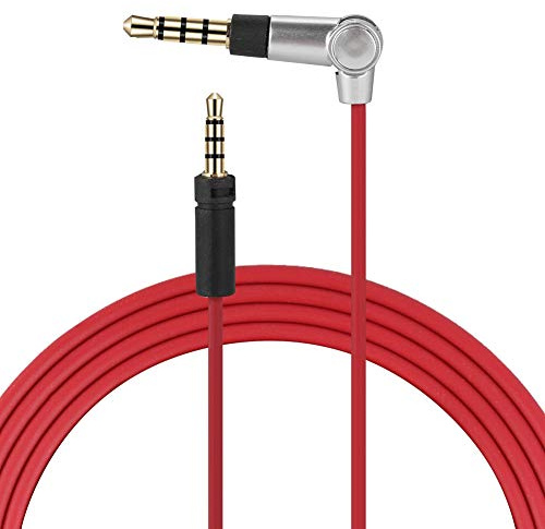 Yctze Momentum Ersatz-Kopfhörerkabel für & – TPE-Kabel mit In-Line-Fernbedienung (Rot)