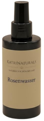 KatriNaturals Gesichts-Rosenwasser, 100ml, Mit Damaszener-Rosenöl und Glycerin, Für Alle Hauttypen, Beruhigend und Feuchtigkeitsspendend, 100% Vegan und Natürlich