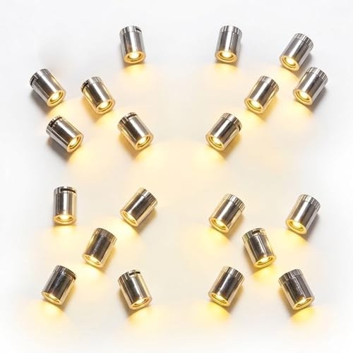Jetstream 20 Stück Mini Led Licht, Miniatur Lichter, Micro LED Licht, Lichter zum Selbermachen, Miniatur Lichter für Vitrinen, für Dekorieren von Puppenhäusern, Partydekoration (Warmweißes Licht)