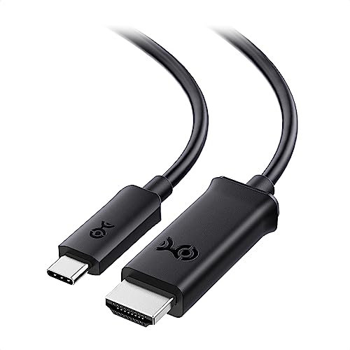 Cable Matters USB C to HDMI Cable, Supporting 4K 60Hz (USB-C to HDMI Cable) in Black 6 ft - Thunderbolt 4 / USB4 Compatible with iPhone 16/15 Pro Max Plus, MacBook Pro, Dell XPS 13, Surface Pro