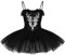 iEFiEL Damen Ballettkleid Ballettanzug Ballett Trikot Tanzkleid Weiß Tanz-Kostüm mit Tüll Rock Gr. XS S M L XL (Small, Z Schwarz)