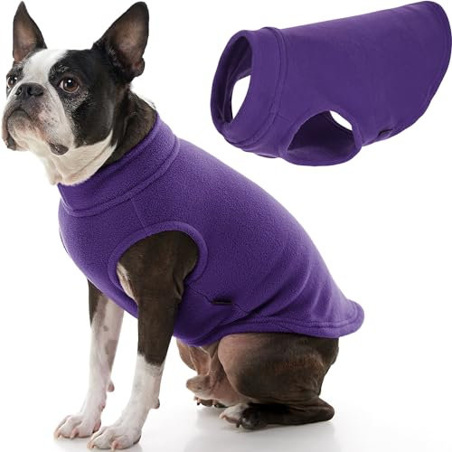 Gooby - Stretch-Fleece-Weste, Pullover, Fleece-Weste, Jacke, Pullover für Hunde, Violett, Größe XL (40,6 cm)