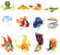 IK Style Set Of 12 Aquarium Decoration Glass Fish Figurines - Handmade Colorful Glass Water Figure Fish Tank Ornaments
