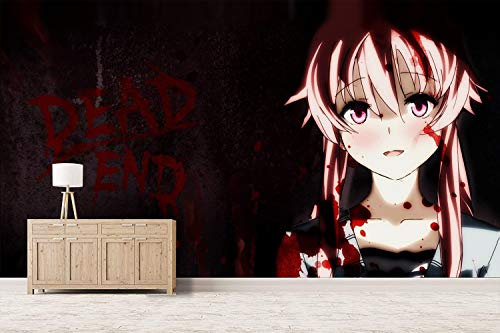 Future Diary Fototapete 3D Anime Effekt Wohnzimmer Vlies Tapete Kinderzimmer Jungen Mädchen Schlafzimmer Moderne Wanddeko Wandbilder Mural Wallpaper 250x175cm