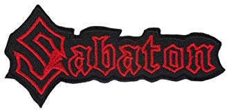 SigitasTrading Sabaton Red Power Metal Band Aufnäher Besticktes Patch zum Aufbügeln Applique