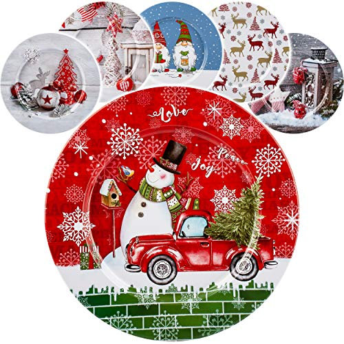 alles-meine.de GmbH großer Teller/Platzteller/Plätzchenteller/Geschenketeller - Motivwahl - Weihnachten - Ø 28 cm - rund - Unterteller - Mehrweg - Weihnachtsteller/Kekste..