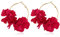 QIN Pendientes creativos Simples de Moda para Mujeres con diseño de Flores de Tela Exquisito aro Femenino
