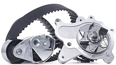RIDEX 3096W0087 Bomba de agua + kit de correa de distribución mecánico con soporte con bomba de agua compatible con HYUNDAI i30 FD