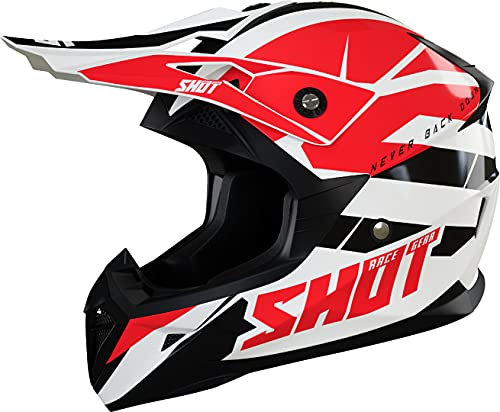Shot Pulse Revenge Motocross Helm Schwarz/Weiß/Rot L (59/60)