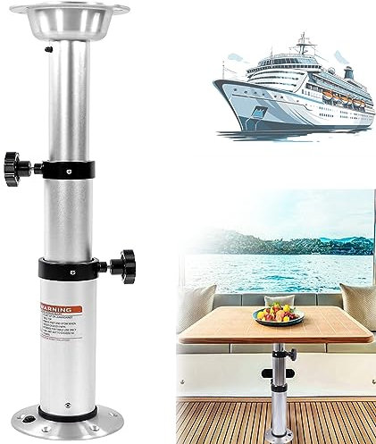 HWHongRV Verstellbares Tischbein für Wohnmobil, 43,2 - 71,1 cm, ein breites Spektrum an Höhenverstellung, Tischsockel kann leicht zerlegt werden, aus Aluminium für Wohnmobil, Marine, Boot
