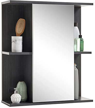 Möbel Jack Spiegelschrank - Norwegische Pinie Dekor - B 60 cm - 1 Spiegeltüre