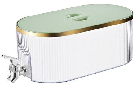 JINGLING 5L Getränkespender Mit Hahn, Wasserkaraffe Kühlschrank Wasserspender Großer Kapazität, Saftspender Dispenser Trinkspender Für Milch, Rotwein, Kaltes Wasser, Fruchtsaft
