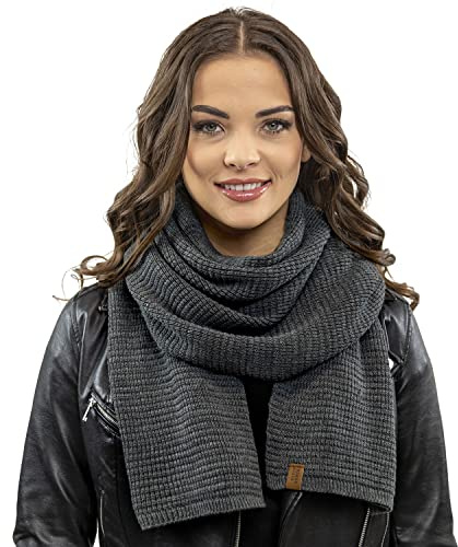 VIVISENCE Damen Winter Schal Aus Modischer Gemütlich Wärmendem Garn Kalte Wintertage Frauen Elegante Trendiger Und Sportliche Outfits Winter Herbst Modell 7041S
