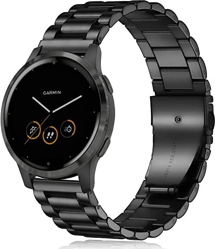 Issinlky Metallarmband für Garmin Vivoactive 4S/Venu 2S/Venu 3S/Vivomove 3S, 18mm Band Edelstahlarmband für Fossil Damen Gen 6/Fossil Damen Gen 5E/Fossil Damen Q Venture HR Gen 4/Gen 3