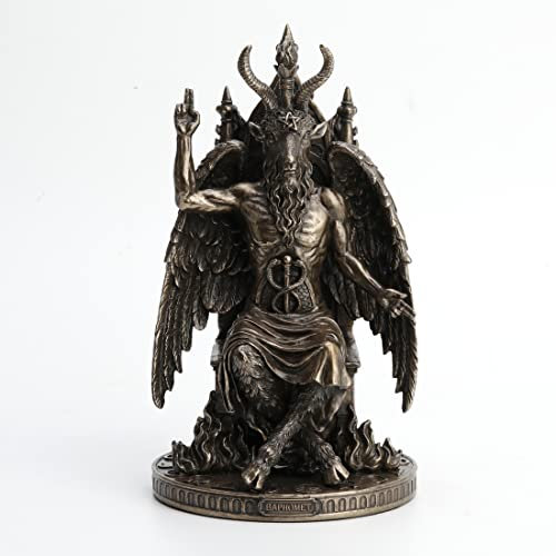 Veronese Design Statue von Baphomet aus Kunstharz, Antik-Bronze, okkultes Geschenk, 24 cm