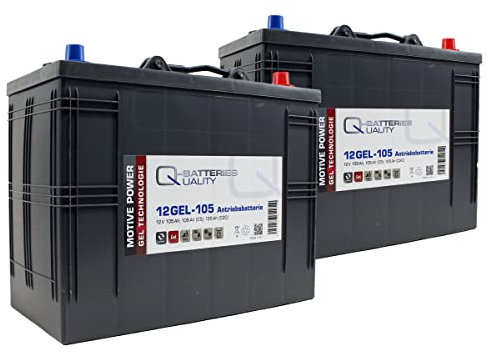Ersatzakku für Kärcher Reinigungsmaschinen Scheuersaugmaschinen Gel Batterie 24V 105Ah (2 Stück)