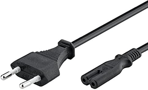N NEWTOP Cavo di Alimentazione Nero Bipolare 10A Presa C7 Spina Italiana a 2 Pin Lunga 1,5 metri Alimentatore per Monitor Computer Stampante Console Televisione TV Lettori DVD Scanner Decoder Hi-Fi