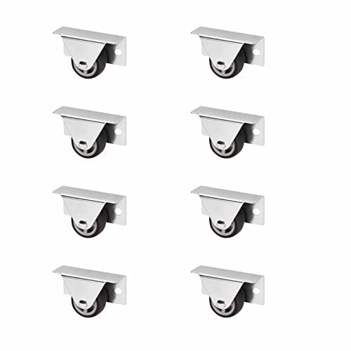 Sotech 8er Set Kastenrolle TRIER (Ø 30 mm, für Seitenmontage, dunkelgrau) Bockrolle, leise und bodenschonend, Ideal für Bettkästen und Bodenschubladen