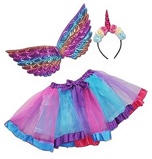 Ciao- Unicorn/Fairy disguise kit with tutu skirt and wings