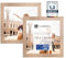CABBEL Doppelpack (2er Set) Bilderrahmen 15x15 cm, Mokka, stabiles MDF-Holz Rahmen, bruchsicherem Plexi-Glas, zum Aufhängen & Aufstellen, ideal für Fotos/Bilder/Collage