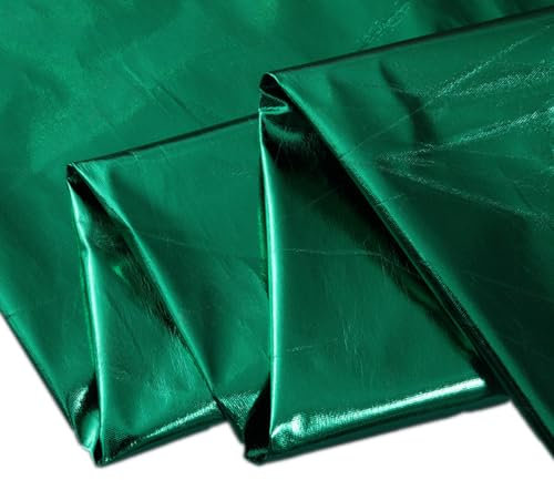 Wambere 300 cm × 150 cm Dekostoff Kostümstoff Kleiderstoff Vorhangstoff Hochzeitsstoff Stoffe Nähen Patchwork Stoffe Meterware,Stoffe für Bühnenaufführungen,Hintergrundstoff für Bühnenkostüme,Grün