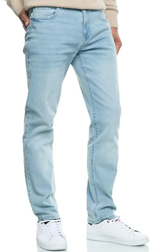 Indicode Herren INSantino Jeanshose aus 99% Baumwolle | Denim Stretch Jeans Männer Light Cloud, 33/30