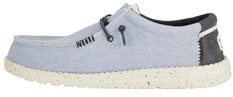 HEYDUDE Wally Coastline Jute Herren - Slip on Schuhe - Mokassin Stil, Stone White, 40