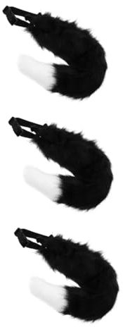 ABOOFAN 3 Stück Fuchsschwanz Requisite Pelzanzug Fuchsohren Halloween Cosplay Cosplay Tierschwanz Deko Katzenschwanz Fuchsschwanz Kostüm Katze Cosplay Wolf Fuchsschwanz