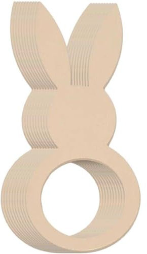 Bemvp Oster-serviettenringe, 10 Stück Holz-Hasen-serviettenringe, Niedliche Hasen-serviettenhalter, Holz-Hasen-serviettenringe Für Osterdekoration