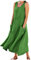 TOFOTL Robe Longue Femme sans Manche Col Rond Ete Robe D'Eté avec Poche Casual Vintage Lin 2024 Longue Robe Plage Outdoor Pas Cher Fête des Mères Robe Pas Cher #3 Vert 4XL