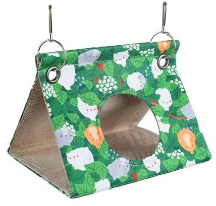 MiOYOOW Vogel Hängematte, Papagei Hängen Höhle Käfig, Atmungsaktive Hängende Papagei Bett Vogel Nest, Frühlings-/Sommer Vogelnesthaus für Kleintiere, Taube, Hamster, Papagei