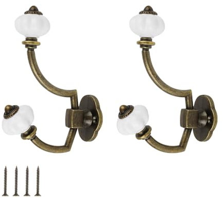 LWLWA Patere Vintage 2 Pièces, Alliage D'aluminium Patere avec Vis, Patere Murale Aspect Antique, Gain Place, Convient pour Salon Intégré, Salle Bain, Chambre, Couloir