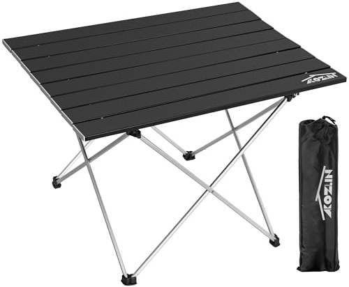 IPEB Campingtisch Klappbar, Aluminium, mit Tragetasche,Tragbar, Faltbar, L | Für Strand, Picknick, Camping, Rasen