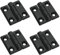 UEAVOID 4 Unidades Bisagras para Puertas Bisagra Plegable Metálica para Puertas Interiores Exteriores Dormitorio Jardín Cortafuegos Muebles Cajas de Herramientas (Negro)