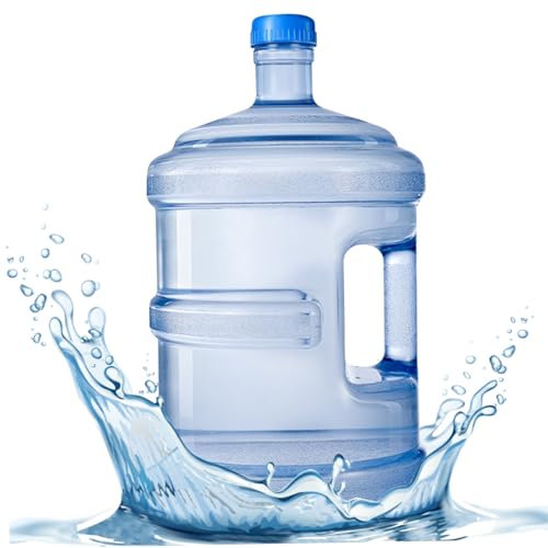 XJKLBYQ Bouteille à Eau 5L avec Bouchon à vis, récipient réutilisable avec Une poignée de poignée Facile, cruche d'eau Gratuite BPA pour la Maison ou Camping, conteneurs de Stockage d'eau