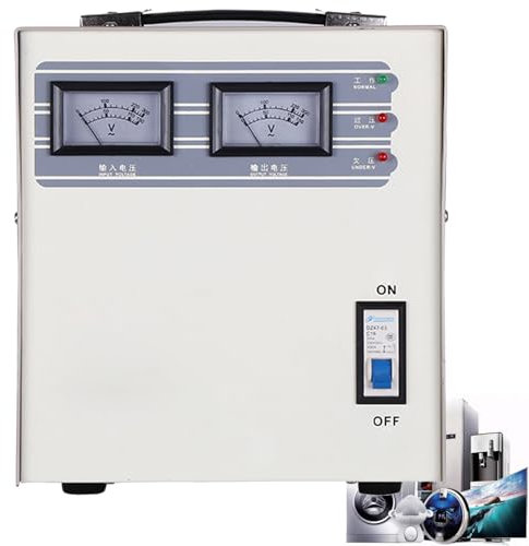 ExoticaBlend Stabilizzatore di Tensione 220V Regolatore Ca per Frigorifero per Pc TV per Uso Domestico Automatico per Elettrodomestici Instabili,3KVA