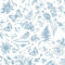 LiKiLiKi Papier Peint Auto-adhésif Bleu et Blanc Papier Peint Fleuri 44x1000 cm Vinyle Film Fleurs et Papillons Papier Peint à Motifs Imperméable Papier Peint Mural pour Salle de Bain Cuisine Salon