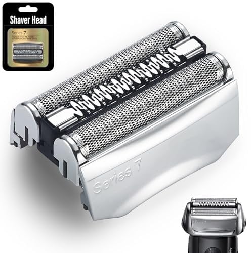 Rasierer Ersatz-Scherkopf für Braun Series 7, Upgrade-Technologie Ersatz-Scherkopf für Braun Series 7, Scherkopf Kompatibel mit der Braun7-Serie (Silber)